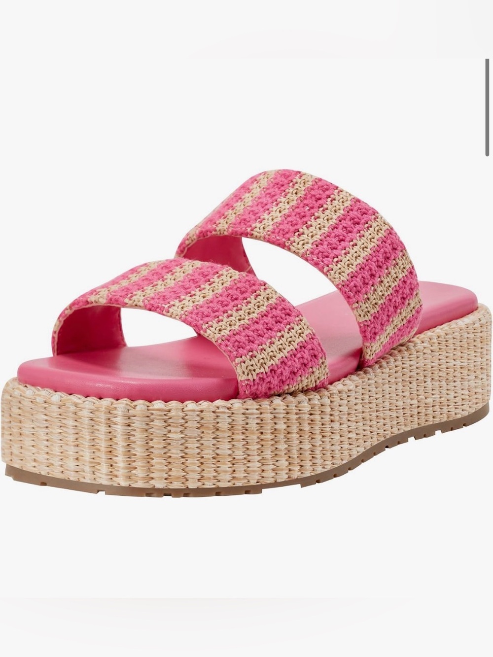 Marc Fisher Women's Pelma Sandals Pink/Beige Size 9 $89